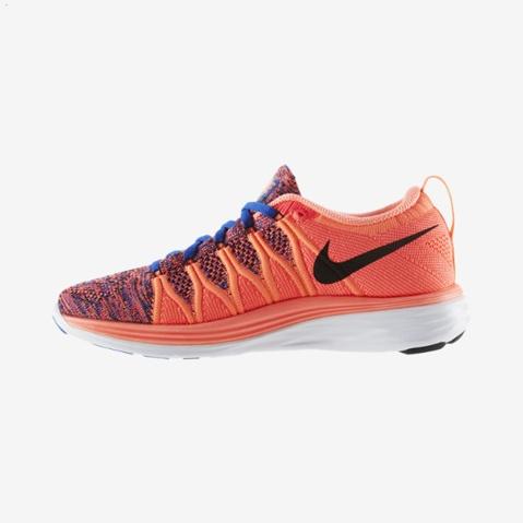 Nike Flyknit Lunar Ii 2 Womens Running Shoes Orange Black New Coupon